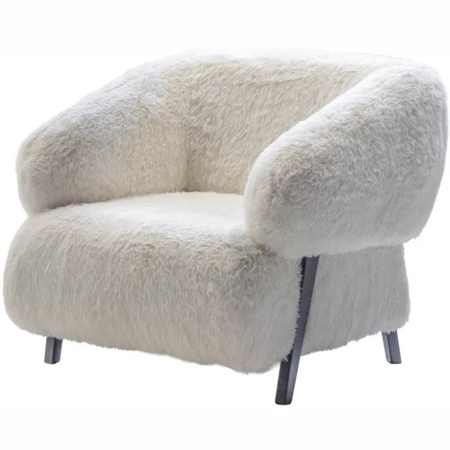 DÉJA Living Fauteuil Espe Fluffy - Beige Stof - 91x86x77cm
