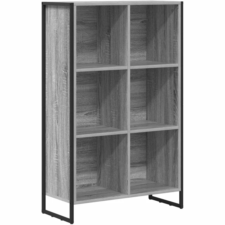 vidaXL Boekenkast 68 x 30 x 108 cm Grijs Sonoma, foto 3