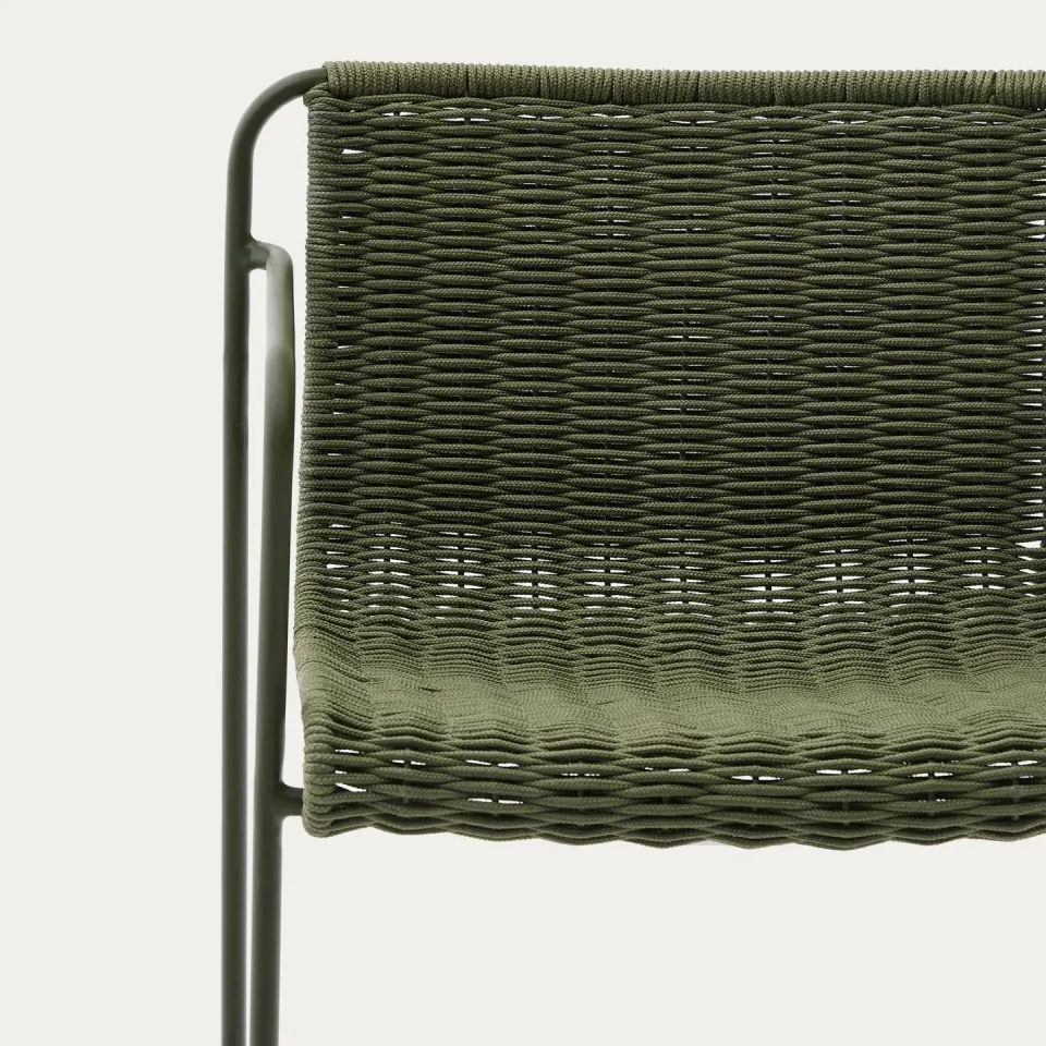 Kave Home Maurina outdoor barkruk groen, foto 6