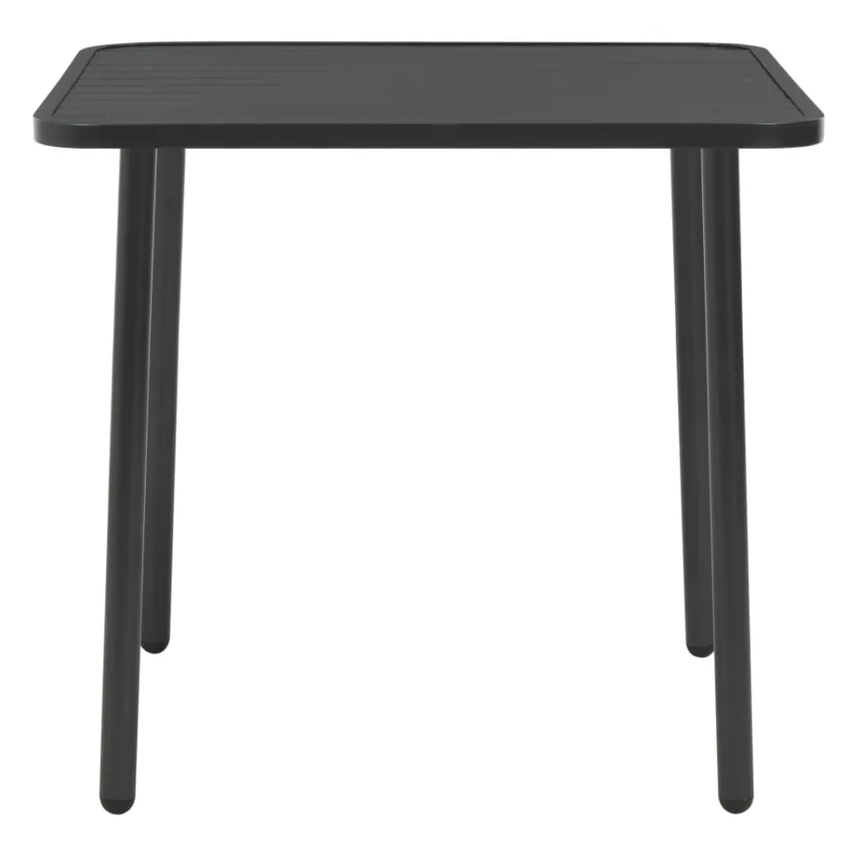 vidaXL Tuintafel 80x80x72 cm staal donkergrijs grijs, foto 2