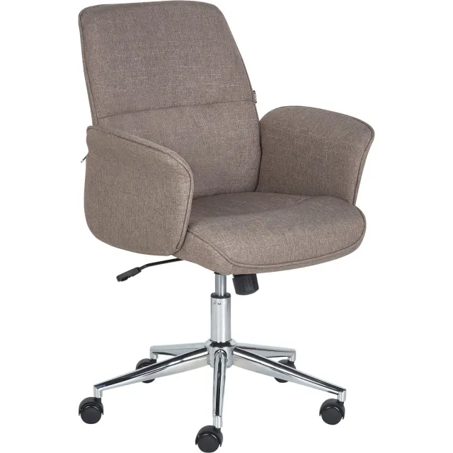 Beliani RAVISHING - Bureaustoel - Bruin - Polyester
