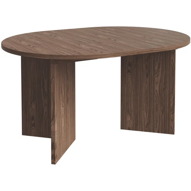 Selsey Ovo – Uitschuifbare eettafel, rond, 110–190 x 110 cm, Houtlook Noten Wisconsin