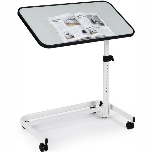 GranMaison Laptoptafel op Wielen - Bedtafeltje - Bijzettafel - Wit