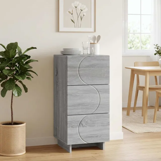 vidaXL Dressoir Grijs Sonoma 33.5 x 34.5 x 75 cm Bewerkt hout