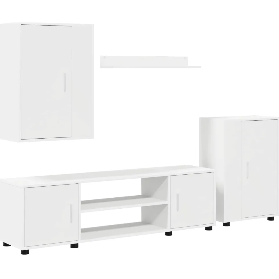 vidaXL Tv-meubelset 140 x 40 x 33 cm Wit, foto 3