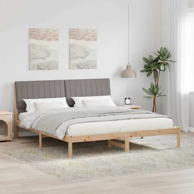 vidaXL Bedframe met hoofdeinde Bruin 180 x 200 cm Massief grenenhout