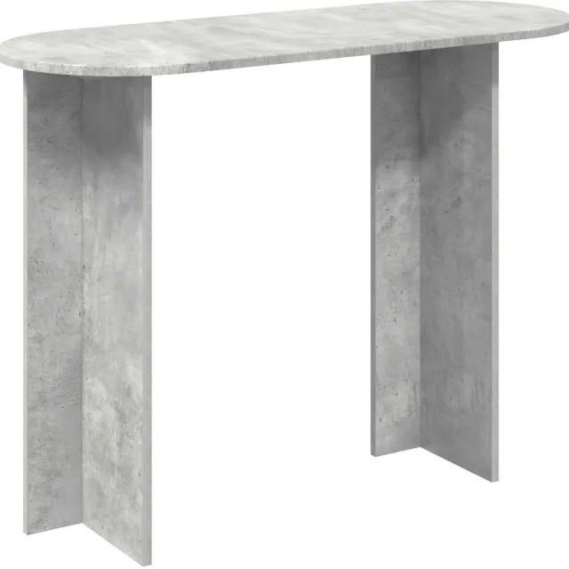 vidaXL Wandtafel - Betongrijs - 100 - x - 39,5 - x - 75 - cm - Bewerkt - hout