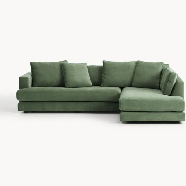 Westwing Collection Hoekbank Tribeca (3-zits) Groen