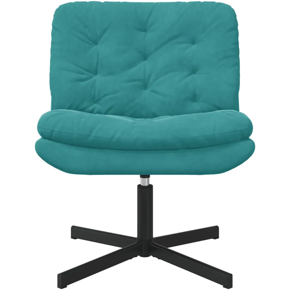 vidaXL Draaibare Relaxstoel Turquoise 63 x 75 x 76 cm Fluweel, foto 2