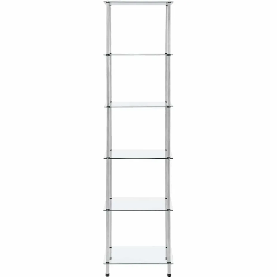 vidaXL Kastje 6-laags 40x40x160 cm gehard glas transparant transparent, foto 2