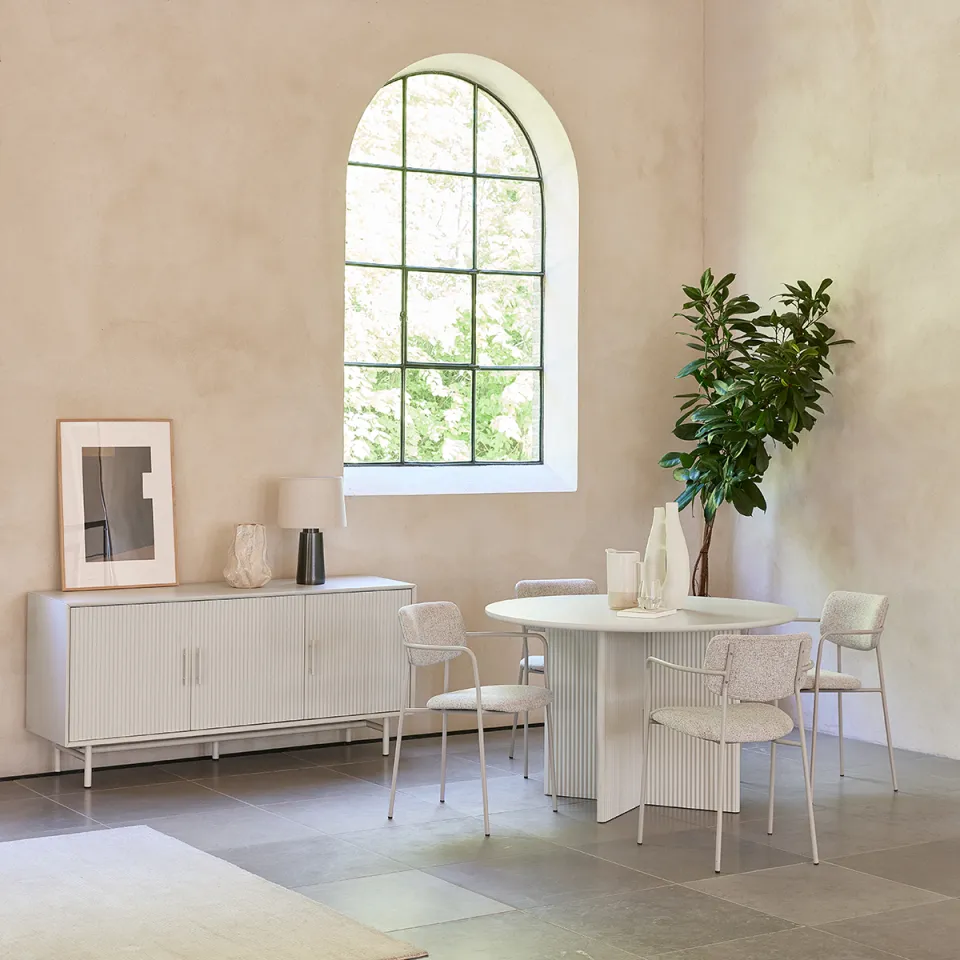 Olivine Arlo houten dressoir grijs/beige - 160 x 45 cm, foto 2