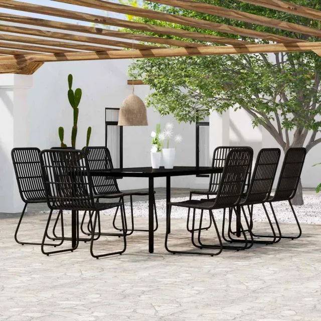 vidaXL 9-delige Tuinset zwart, foto 2