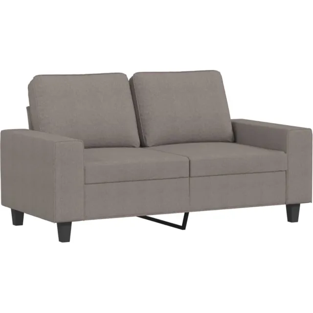 vidaXL Tweezitsbank - 120 - cm - stof - taupe