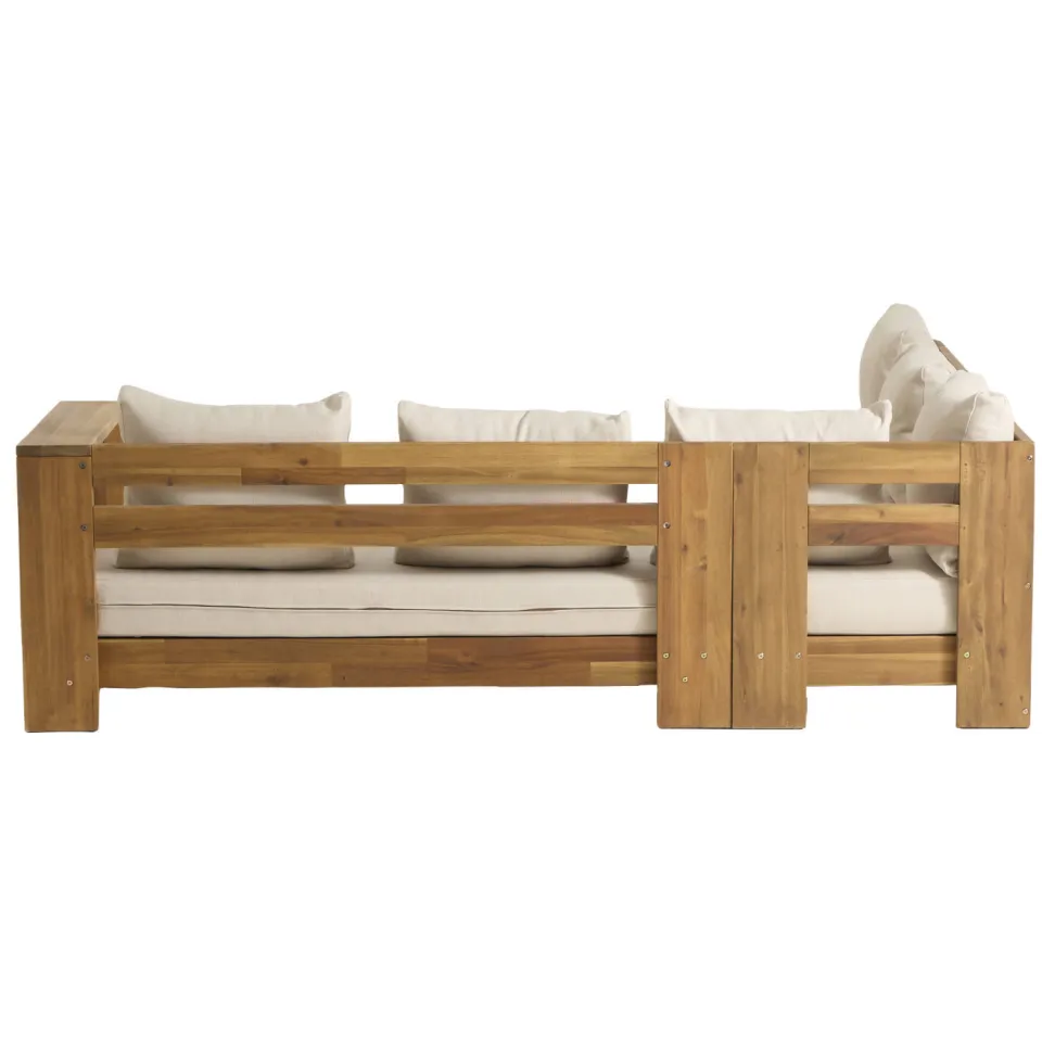 NOUS Garden Belmonte hoek loungeset naturel Naturel/beige