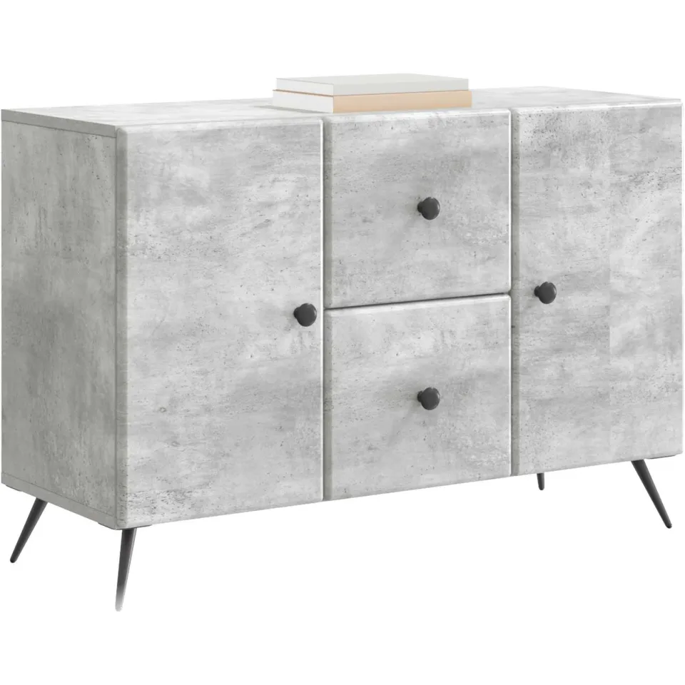 vidaXL Dressoir Betongrijs 89 x 34,5 x 60 cm Bewerkt hout