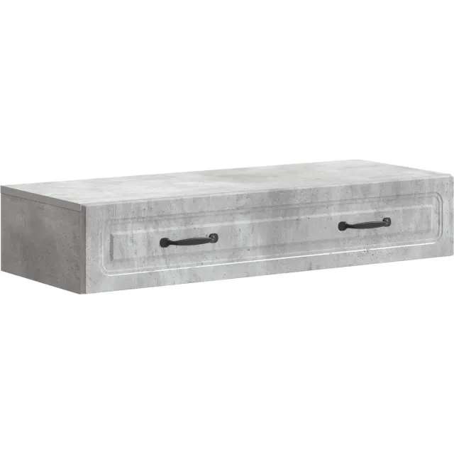 vidaXL Wandgemonteerde - Zijtafel - Betongrijs - 87,5 - x - 34,5 - x - 17 - cm