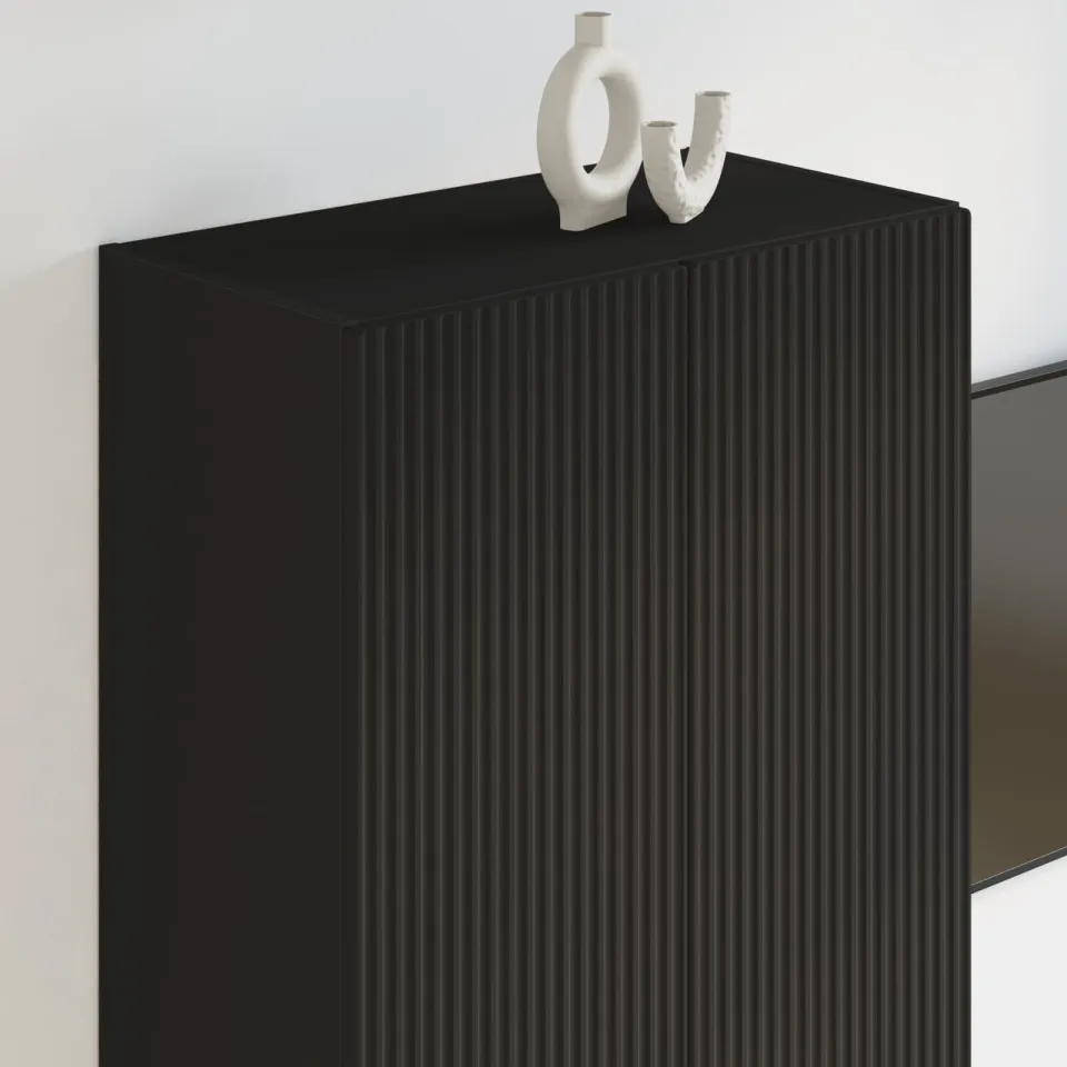 vidaXL TV-wandkast 59,5 x 31 x 100 cm Zwart Bewerkt hout, foto 4
