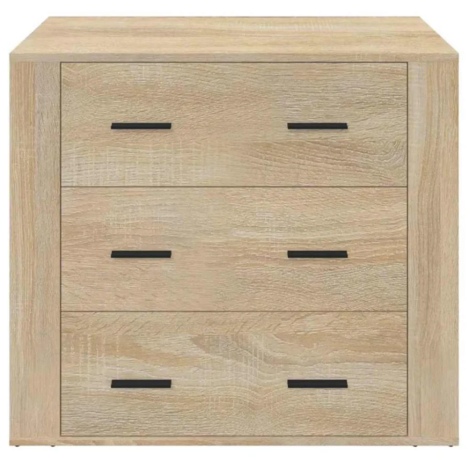 vidaXL Dressoir 80x33x70 cm bewerkt hout sonoma eikenkleurig, foto 4