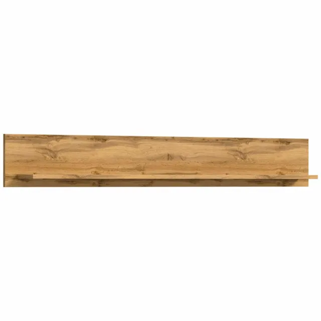 Furnilux Wandplank Eik Wotan en Wit - 140x20x15cm Wit en Wotan Eiken