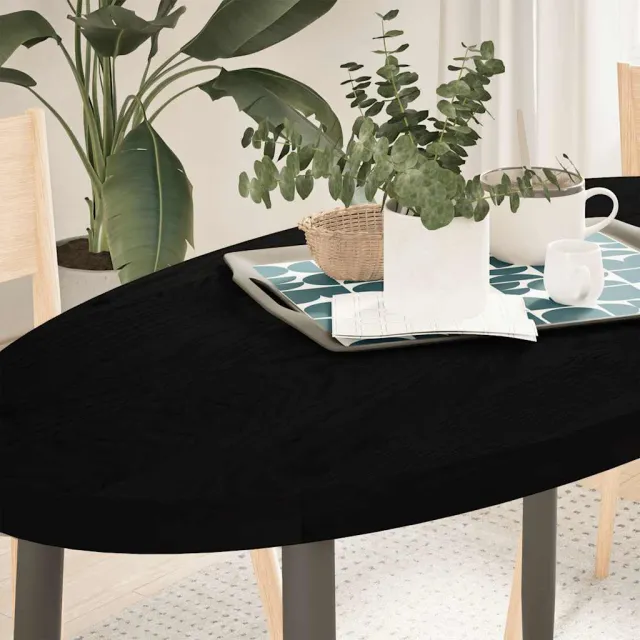vidaXL Tafelblad 120x60x4 cm ovaal massief eikenhout donkerbruin