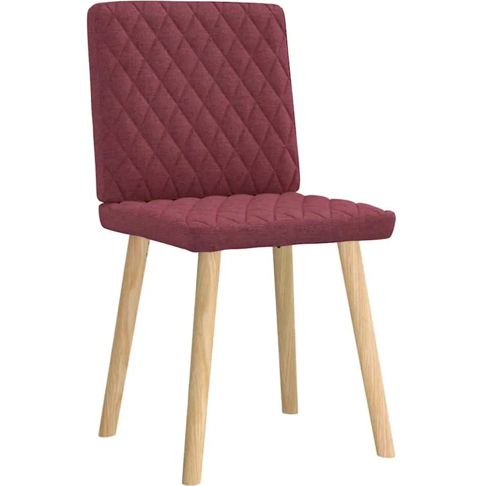 vidaXL Eetkamerstoelen 2 st stof wijnrood, foto 4