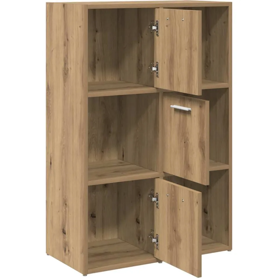 vidaXL Boekenrek 60,5x30x90 cm bewerkt hout artisanaal eikenkleurig, foto 4