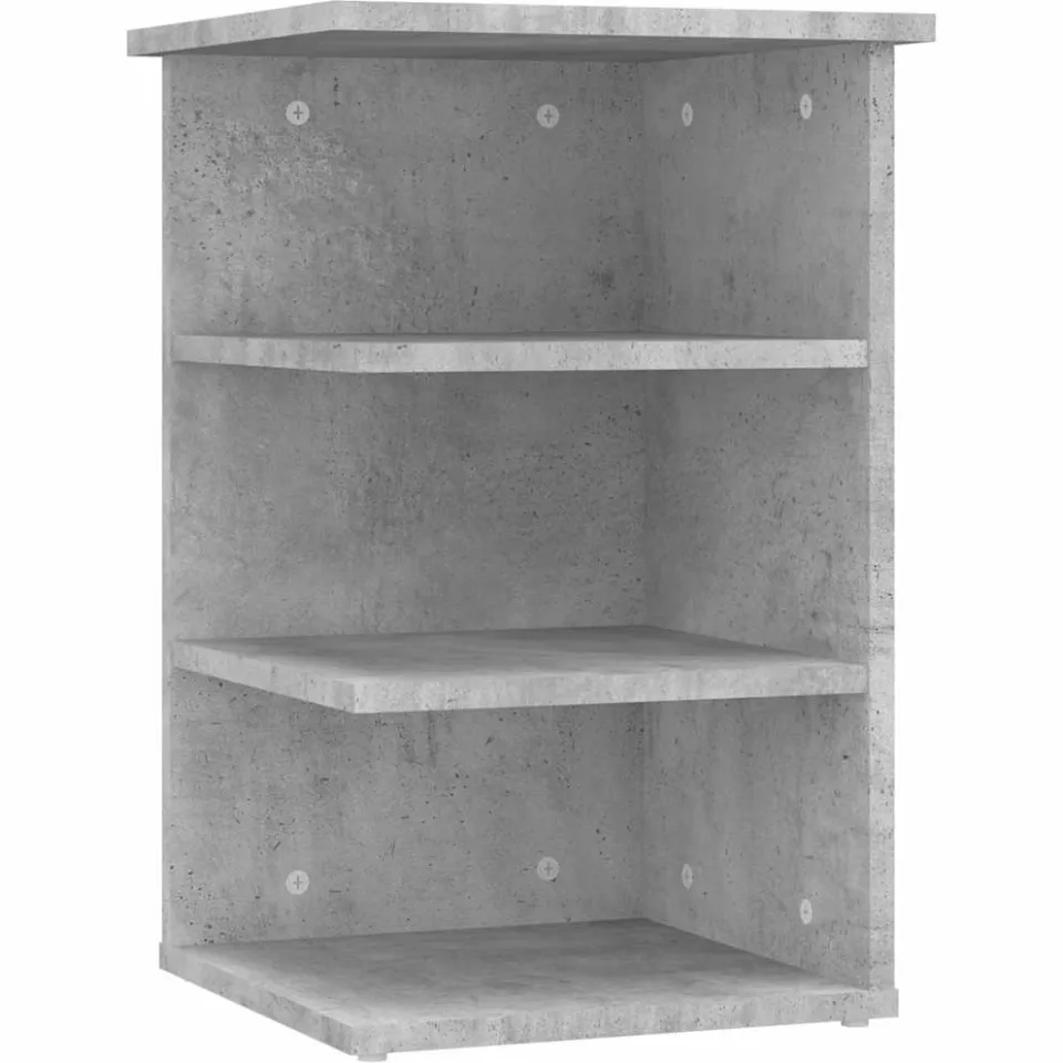 vidaXL Bijzetkast 35x35x55 cm bewerkt hout betongrijs