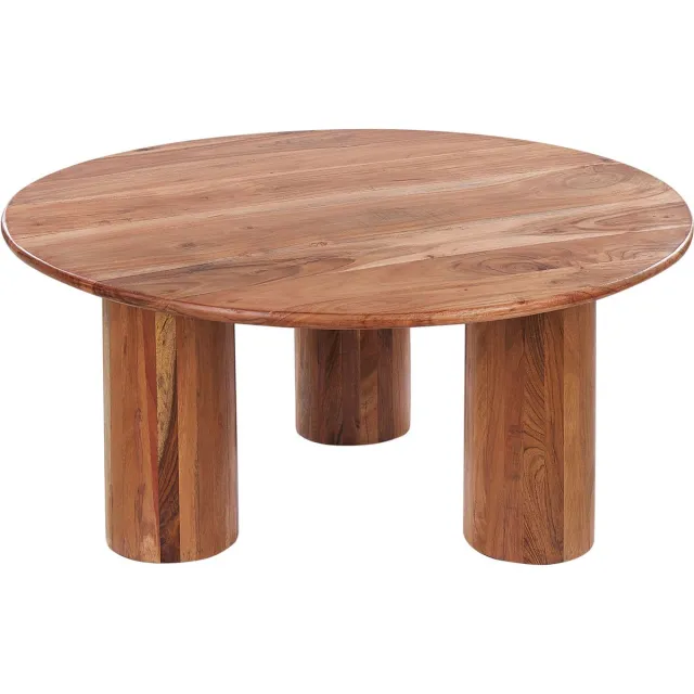 Beliani COLINA - Salontafel - Lichthout - Acaciahout Bruin