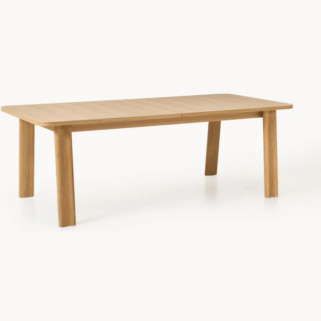 Westwing Collection Uitschuifbare eettafel Ember, in verschillende formaten Beige