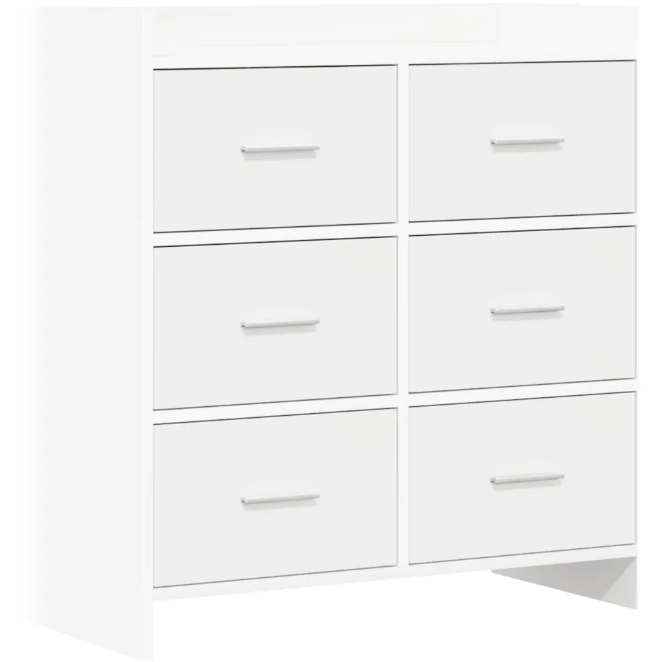 vidaXL Dressoir Wit 75 x 33 x 80 cm Bewerkt hout, foto 3