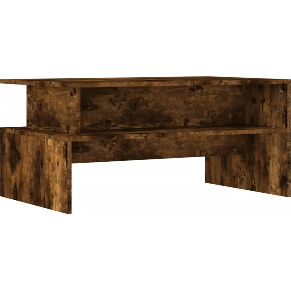 vidaXL Salontafel 90x55x42,5 cm bewerkt hout gerookt eikenkleurig, foto 3