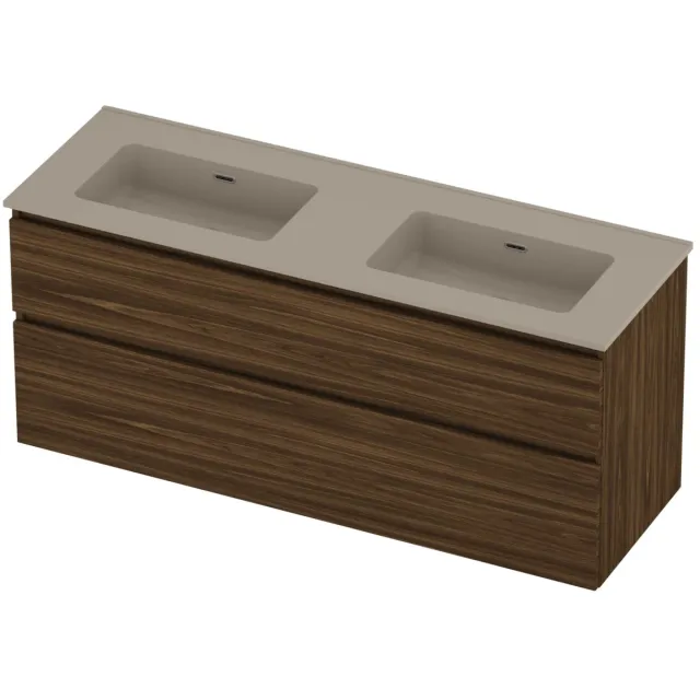 Proline Tribute Badmeubelset Porselein Elegant 140x46x62 cm Mat Crème Cotton Cabana Oak Eiken