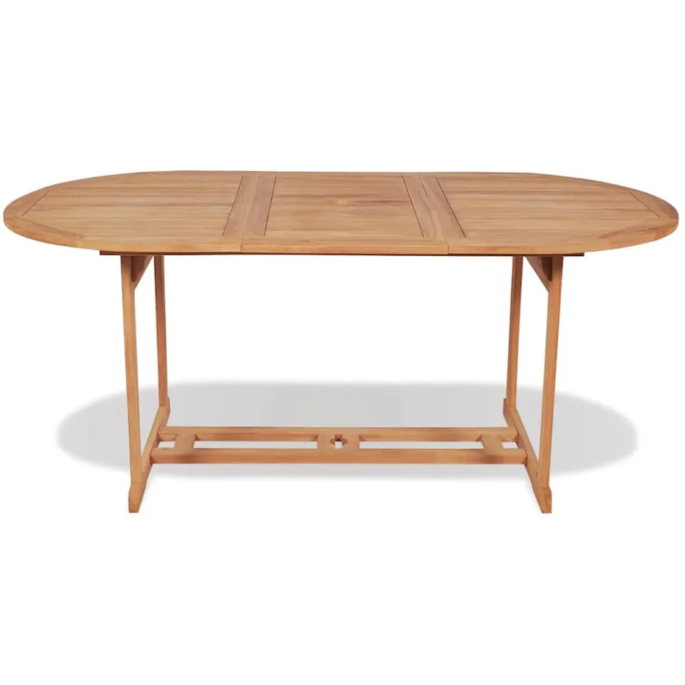 vidaXL 7-delige Tuinset met klapstoelen massief teakhout bruin, foto 4