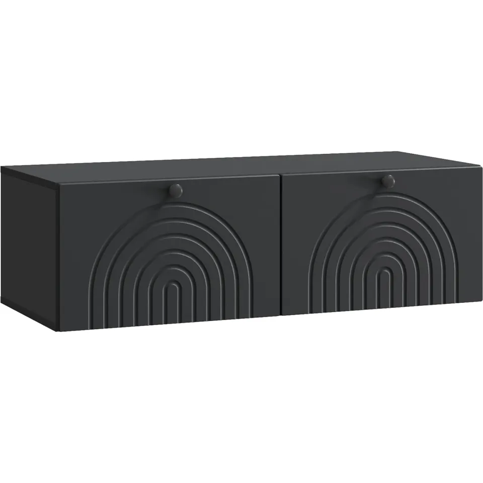 vidaXL Wandbeugel TV-kast 99 x 41 x 30 cm Zwart, foto 3