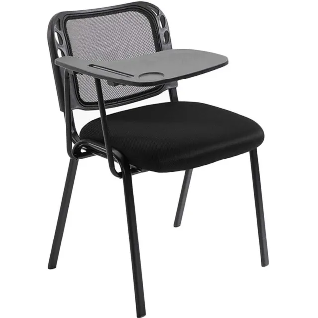 Warmara Multifunctionele bureaustoel - Ergonomische stoel - Studiestoel - Met tabletsteun - 85cm x 65cm x 30cm Zwart