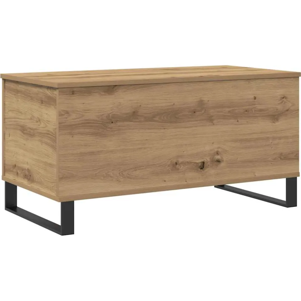 vidaXL Salontafel 90x44,5x45 cm bewerkt hout artisanaal eikenkleurig Bruin