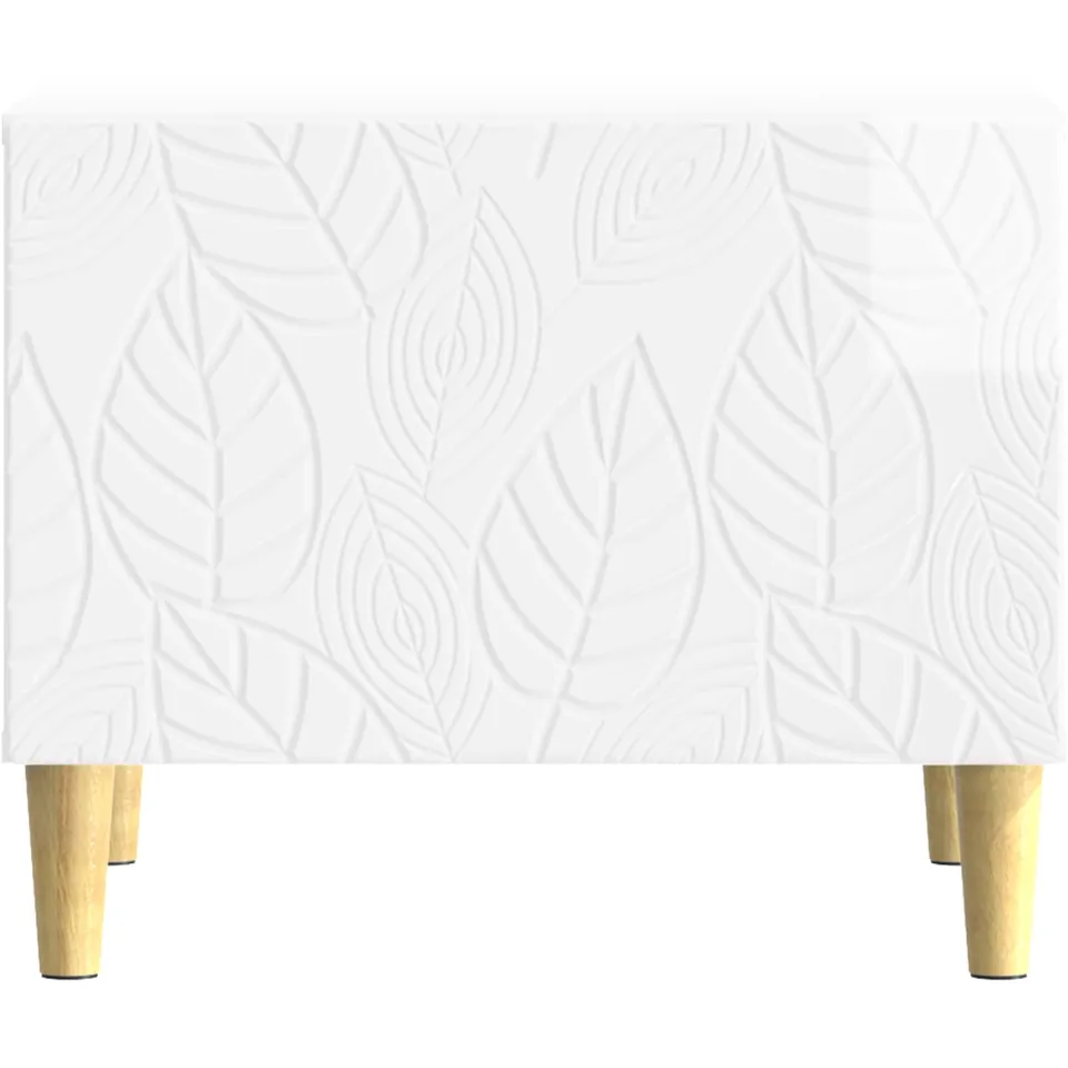 vidaXL Salontafel Hoogglans Wit 50 x 49 x 40 cm Bewerkt hout