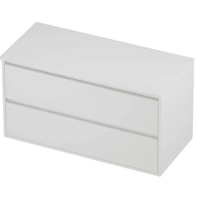 Proline Deck Badmeubelset Greeploos Symmetrisch Kader 100x46x54 cm Mat White Mat Wit