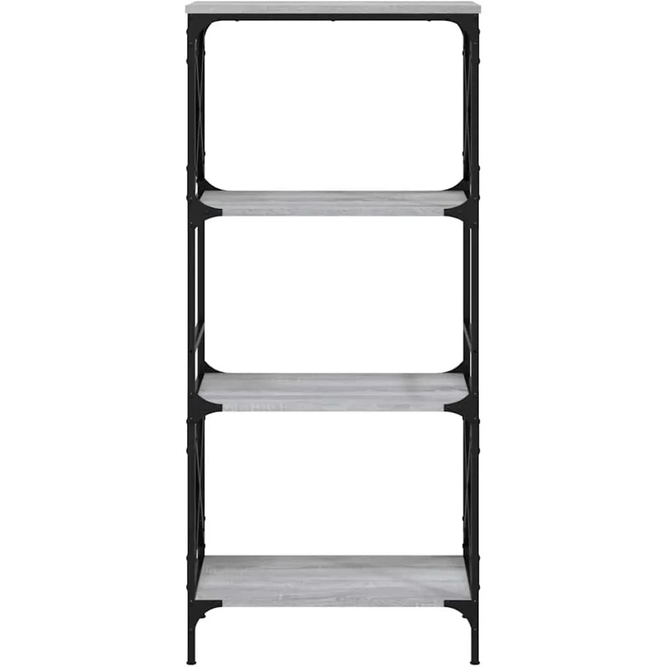 vidaXL Boekenkast 4-laags 59x35x132 cm bewerkt hout grijs sonoma eiken