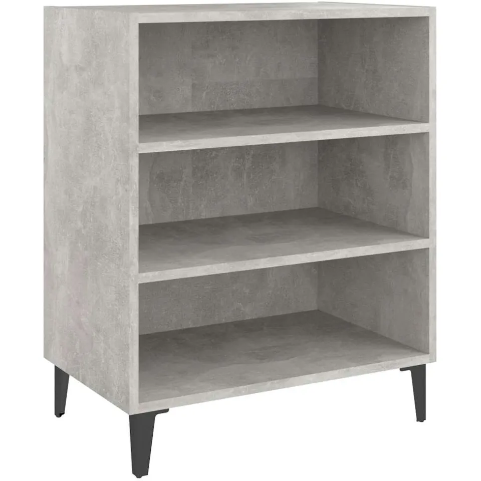 vidaXL Dressoir 57x35x70 cm bewerkt hout betongrijs grijs, foto 3