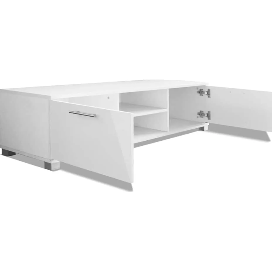 vidaXL Tv-meubel 120x40,5x35 cm hoogglans wit, foto 4