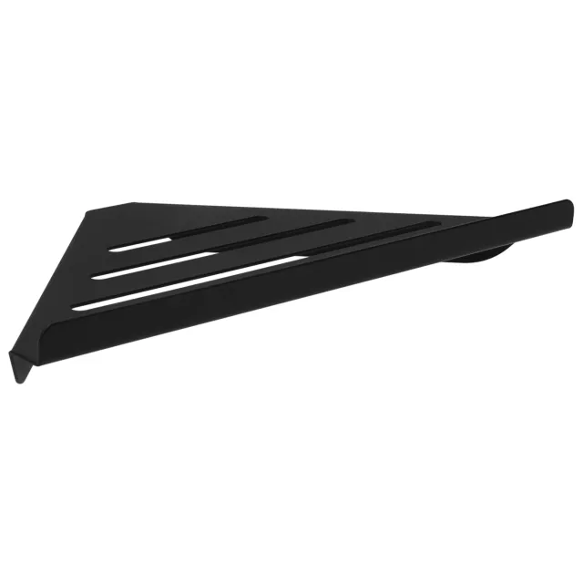 QUVIO Wandplank hoek / Planchet - Metaal - 16 x 30,5 x 4 cm Zwart