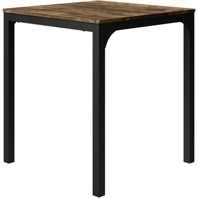 Vicco Fyrk Eettafel – 70 x 70 cm Zwart/eiken rustiek