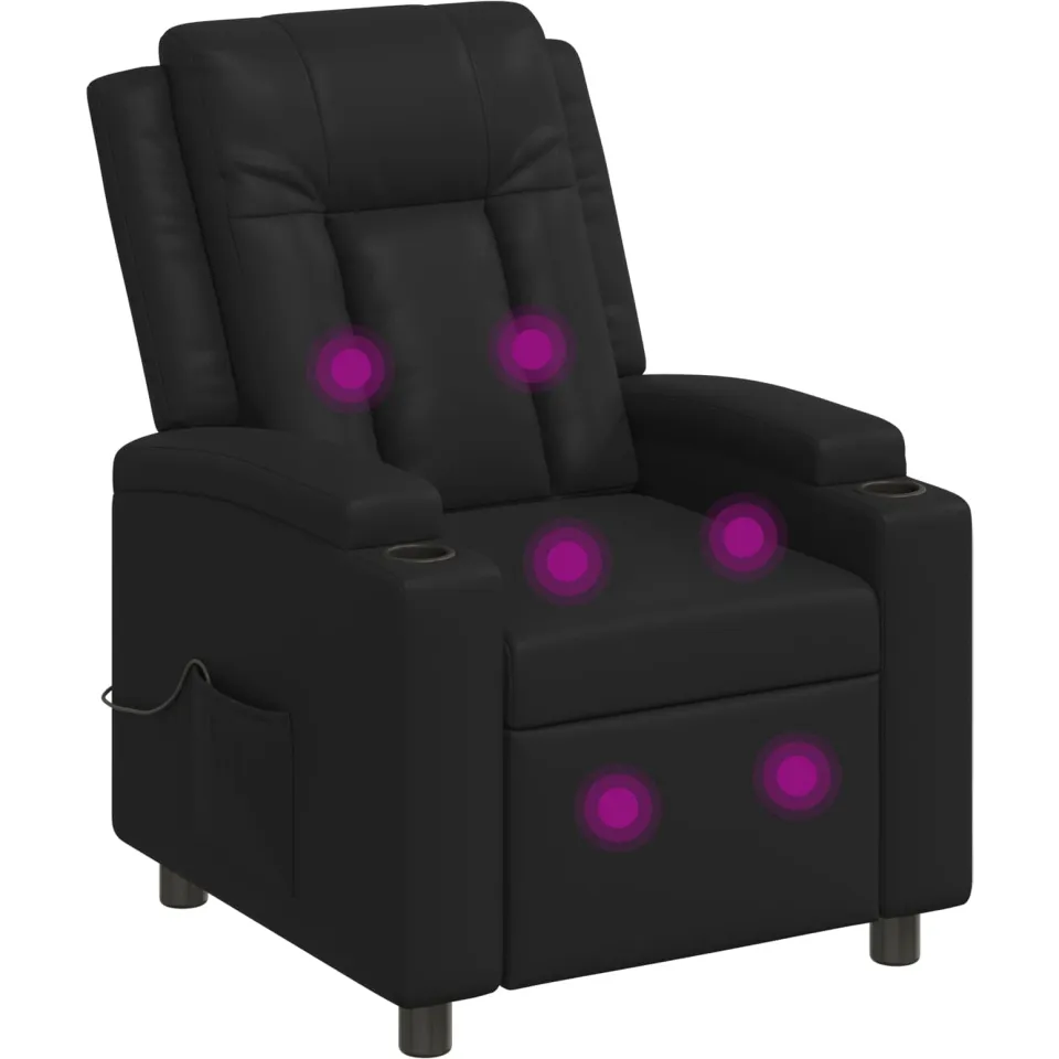 vidaXL Massage-relaxstoel Zwart 75 x 95 x 100 cm Stof