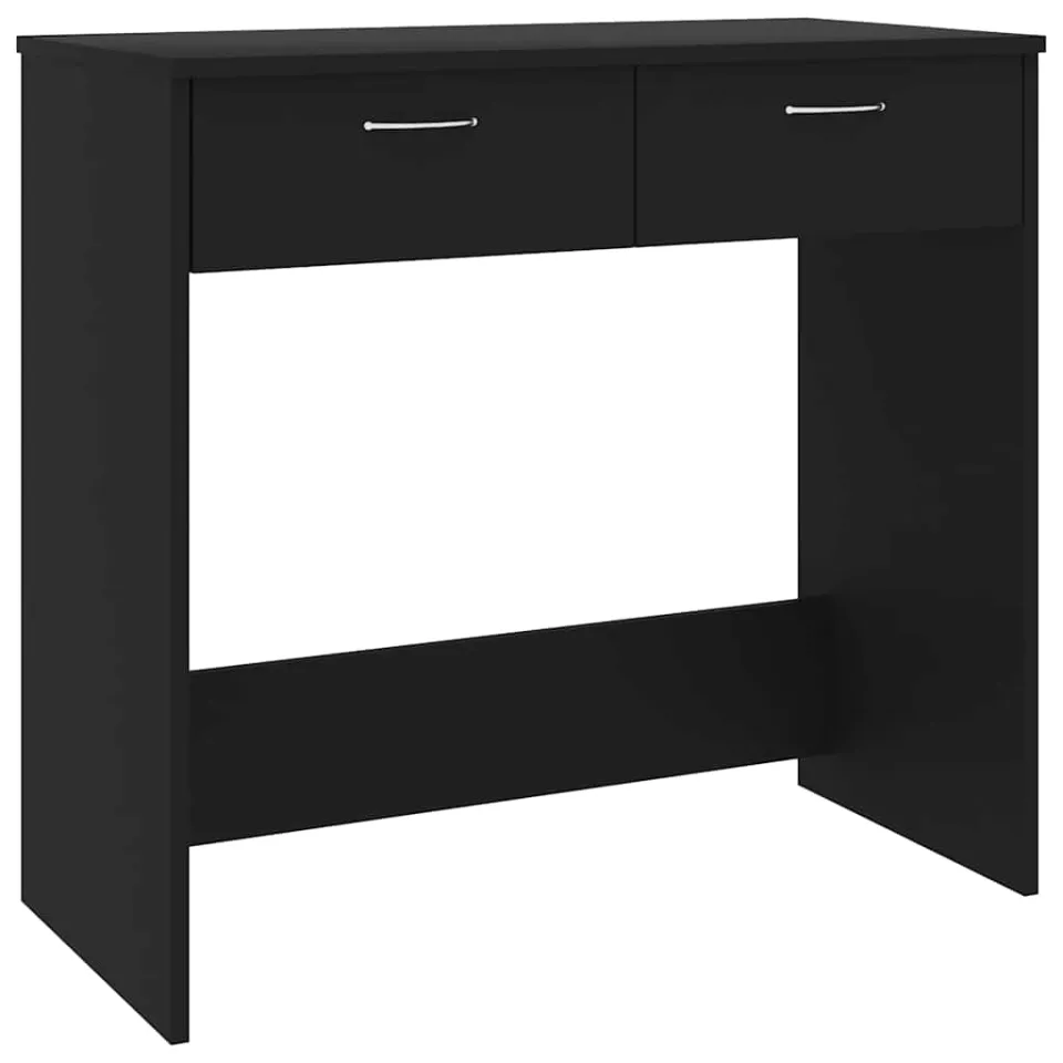vidaXL Bureau 80x40x75 cm bewerkt hout zwart, foto 3