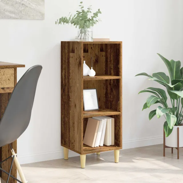 vidaXL Dressoir Oudhout 34,5 x 32,5 x 90 cm Bewerkt hout Bruin