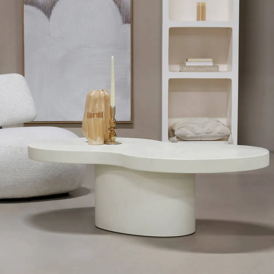 Giga Meubel Salontafel Olive Organisch - Beige - 120x65x39cm, foto 2