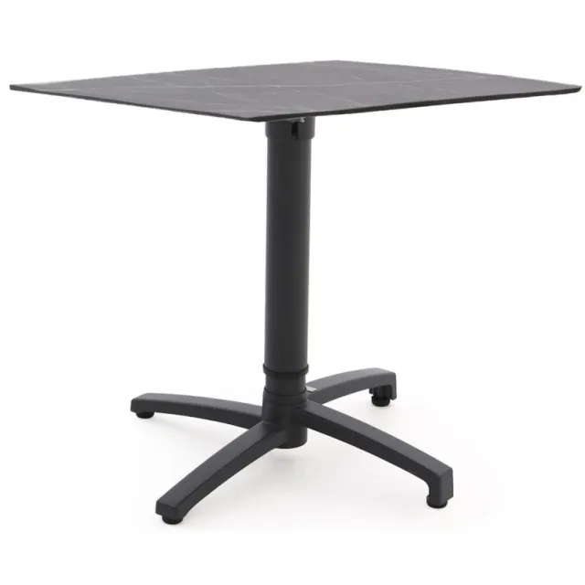 Bellagio tuinmeubelen Bellagio Canzo klaptafel 80x80x73/109cm verstelbaar Grijs