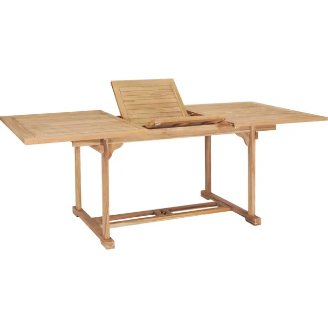 vidaXL Tuintafel verlengbaar 150-200x100x75 cm massief teakhout Bruin