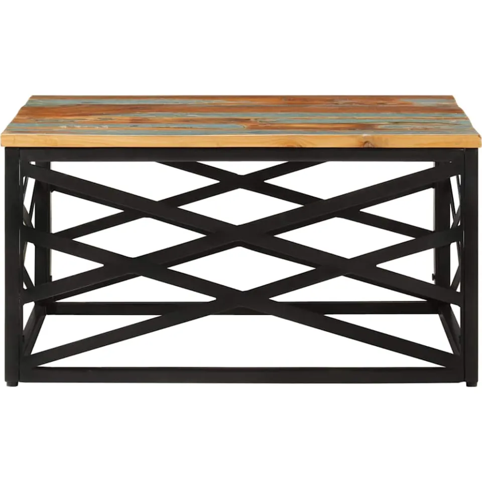 vidaXL Salontafel 68x68x35 cm massief gerecycled hout bruin, foto 2